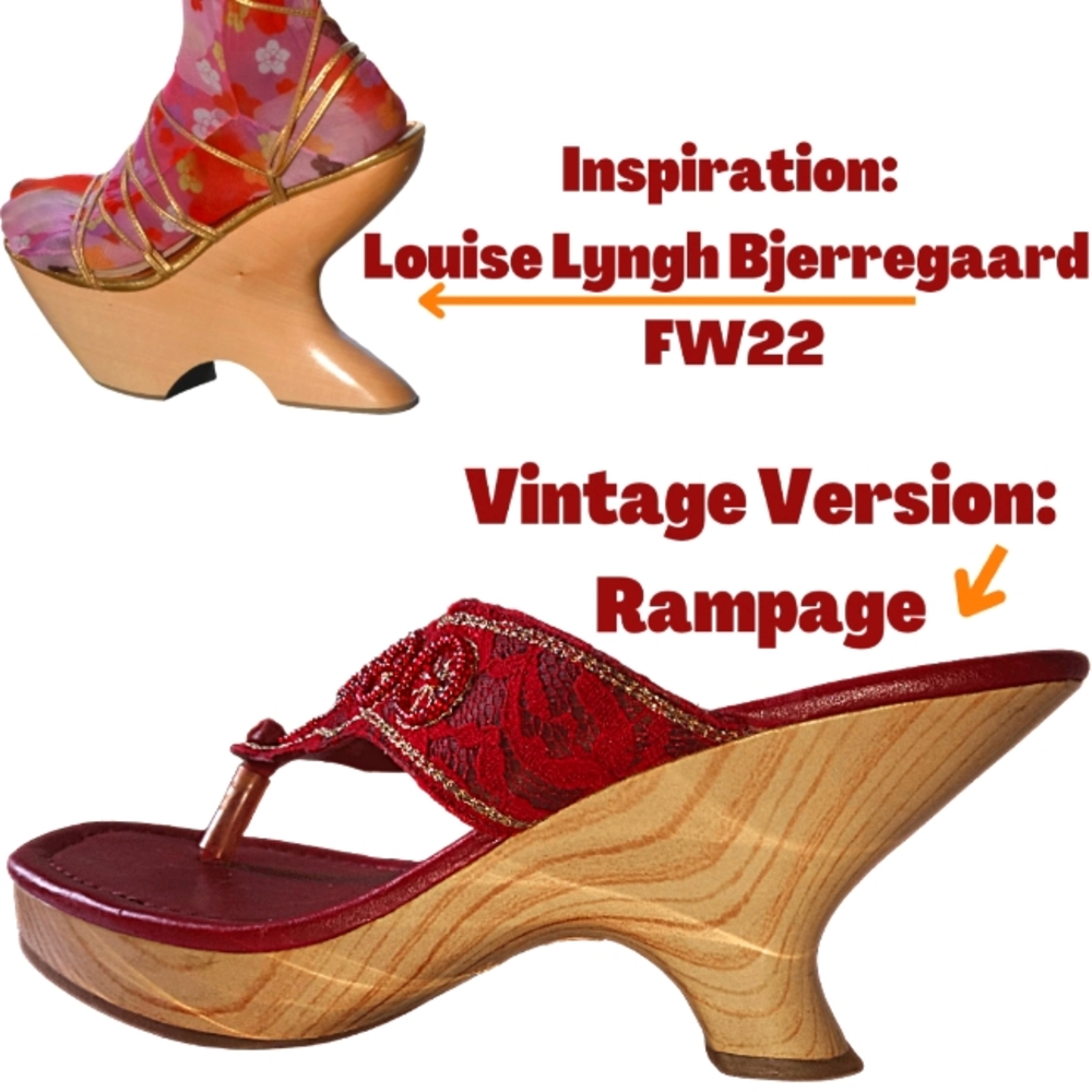 Vintage Rampage Abstract Heel Sandals